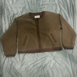 Free People Brown Teddy Jacket
